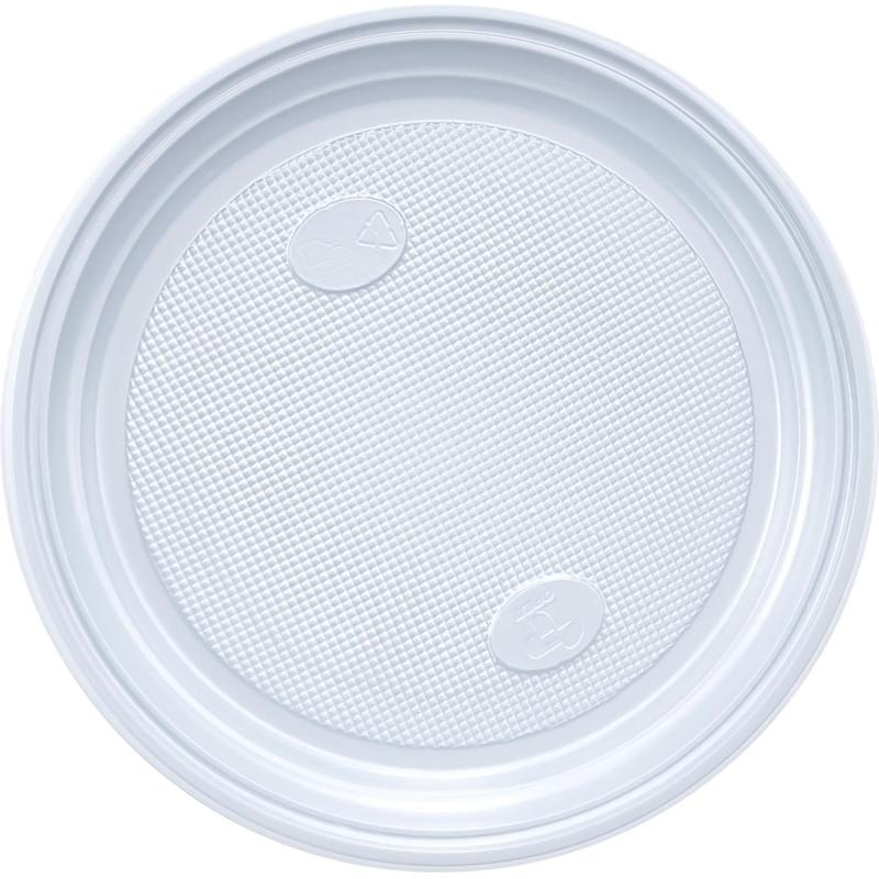 Тарелка одноразовая d 205 мм, бел., ПП, 800 шт/кор