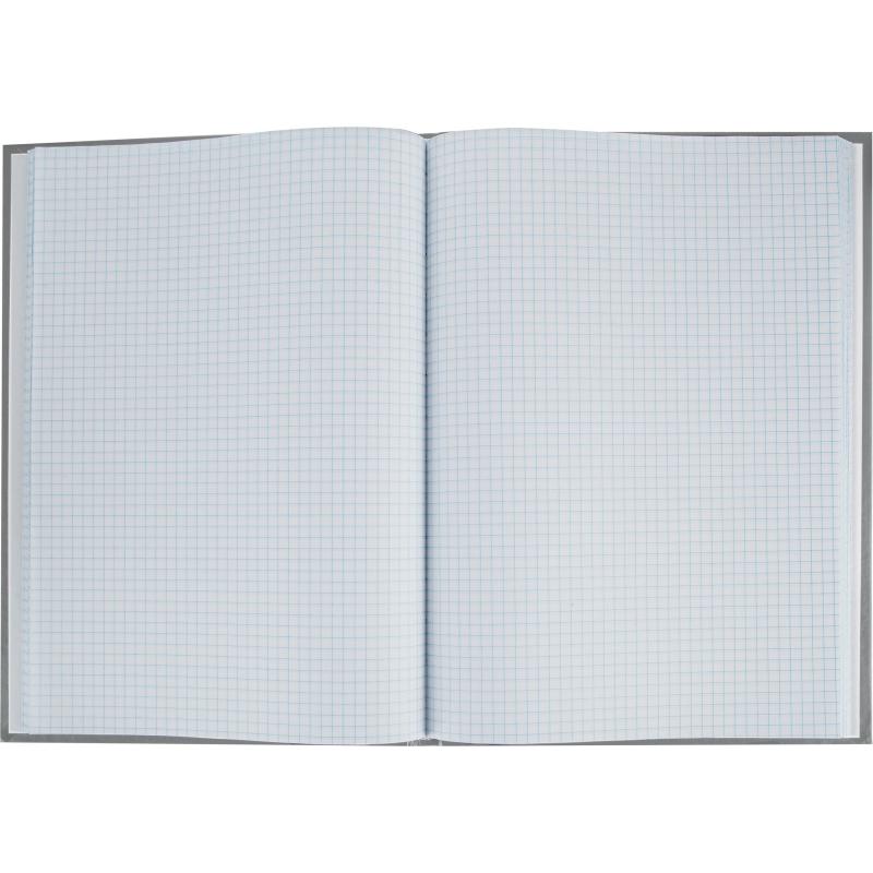 Книга учета Attache А4 96л в клетку блок офсет, бумвинил серый