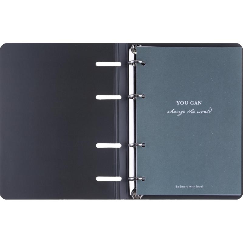 Тетрадь общая, BS, 155х212мм, 80л., клетка, кольца, Botanica, агава N4227