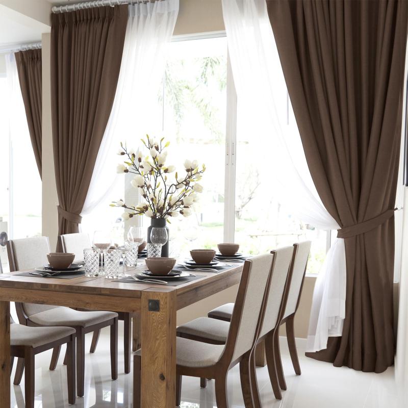 Штора Волшебная Ночь, Рогожка 165х270 см Шоколад 767272