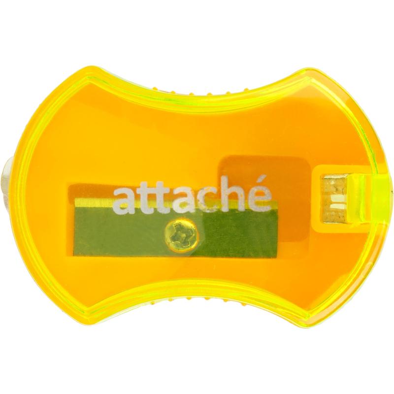 Точилка Attache, 1 отверстие, с контейнером, эргономичн, в ассорт
