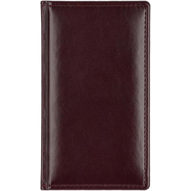 Еженедельник датированный 2026 АТТАСНЕ 64л, 90х160мм,карм.верт,Каньон бордо