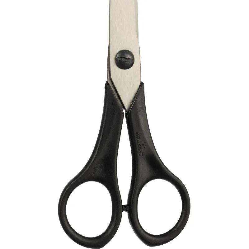 Ножницы Крамет 160мм Soft touch с симметричными ручками, черные Н-088