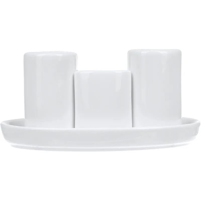 Набор для специй Chan Wave Classic 3пр/наб овал. фарфор, белый , фк0349