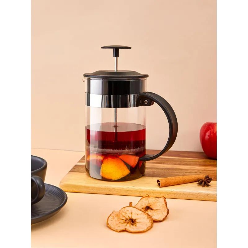 Френч-пресс 800мл Анксери боросил.стекло, пластик ручка, нерж. сталь (B05)