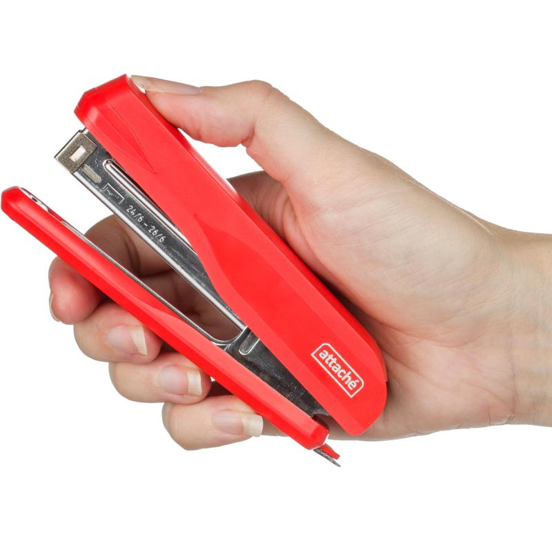 Степлер Attache MSR2430 (№24/6-26/6) до 30 лист.,металл, красный