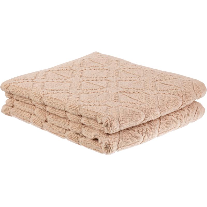 Набор полотенец махровых для рук 5080 см, 500 г/м2, Кремовый 2шт