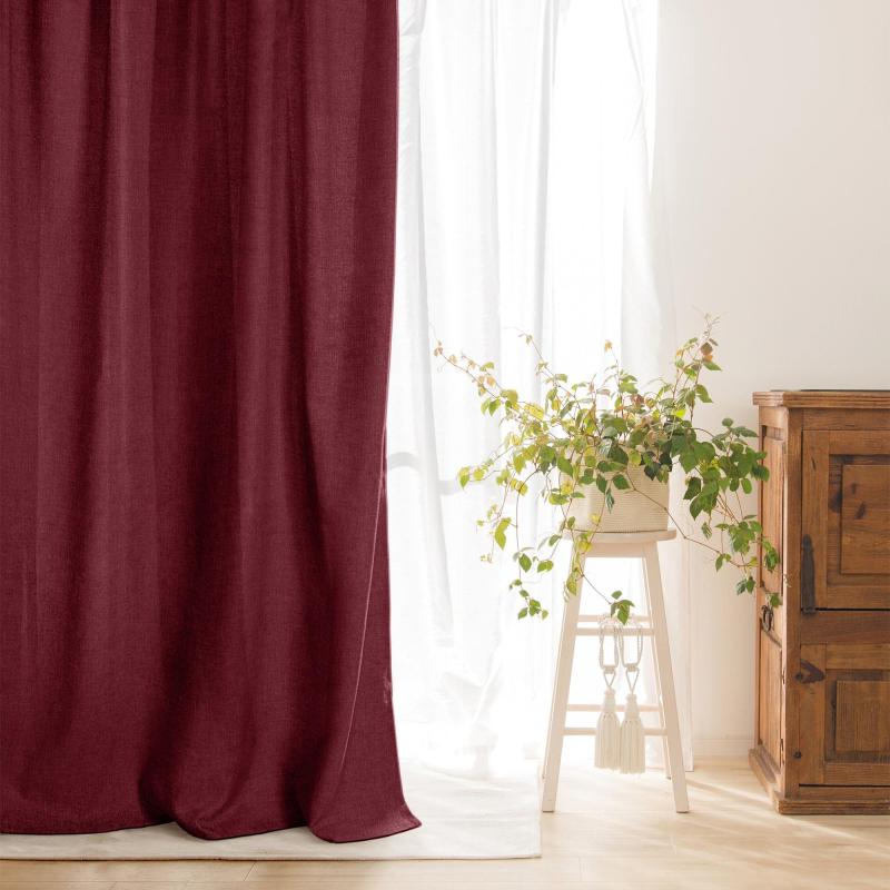 Комплект штор Волшебная Ночь, Рогожка 165х270 - 2пр. Бордо 791109