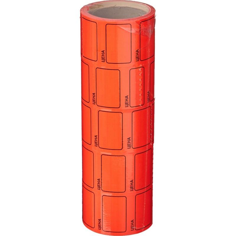 Ценники самоклеящиеся Цена 35x25мм, красная 250шт/рул, 5 рул/уп