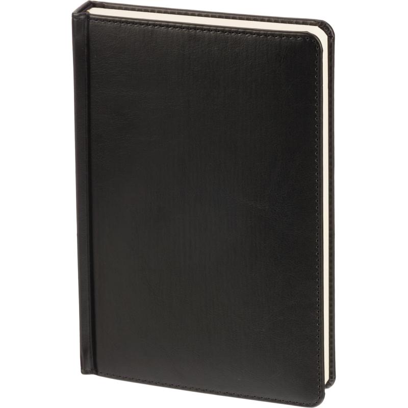 Ежедневник недатированный Attache А5, 160л, 138x213мм под кожу, черный