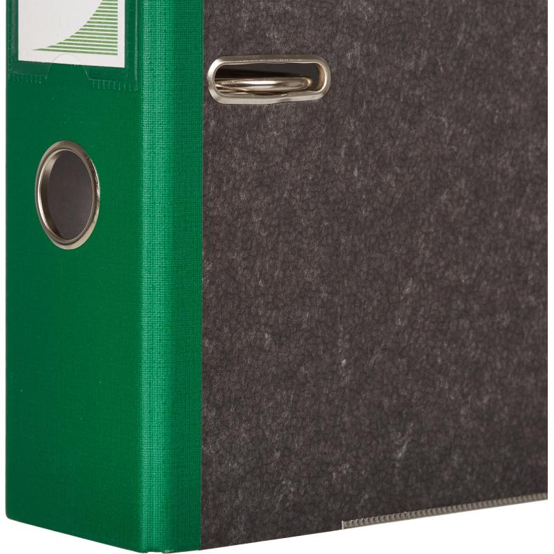 Папка-регистратор Комус мрамор.карт 75мм зел кореш ,бум/бум,карм.кор,мет.уг