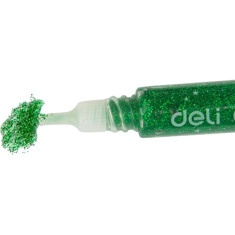 Глиттер гель Deli EA71101 12мл блистер с блестками 6цв/наб Explora