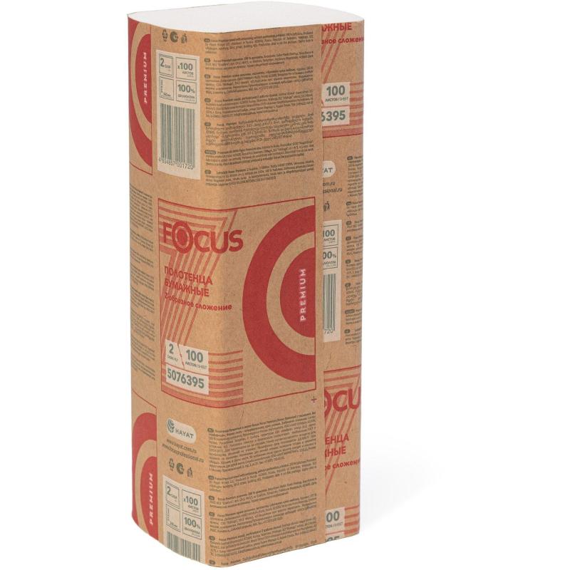 Полотенца бумажные д/дисп. FOCUS Economic Premium Zсл 2слбелцел100л35пач/уп