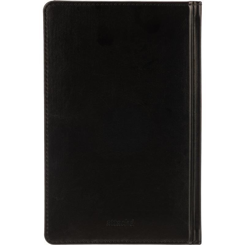 Ежедневник недатированный Attache А5, 160л, 138x213мм под кожу, черный