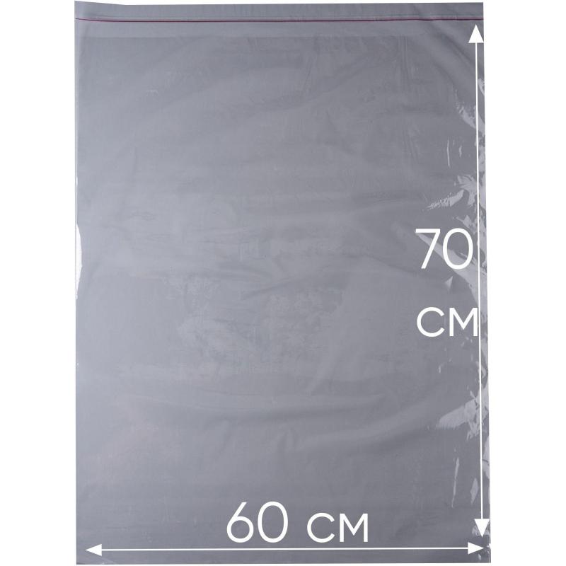 Пакет фасовочный ПП 60х70+5см с клеевым клапаном 30 мкм 100 шт/уп