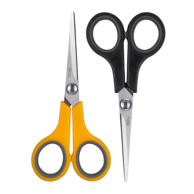 Ножницы Deli E6005 Soft-touch офисные 140мм сталь ассорти блистер