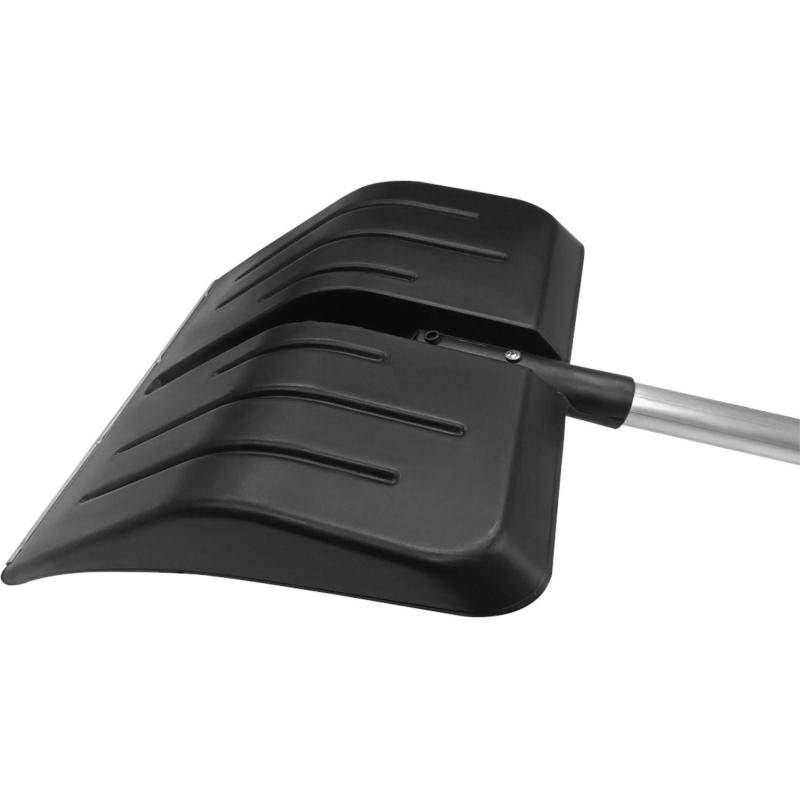 Лопата д/уборки снега МЕТЕЛИЦА  41x40х140см пластик/ковш с р/ж алюмин/черен