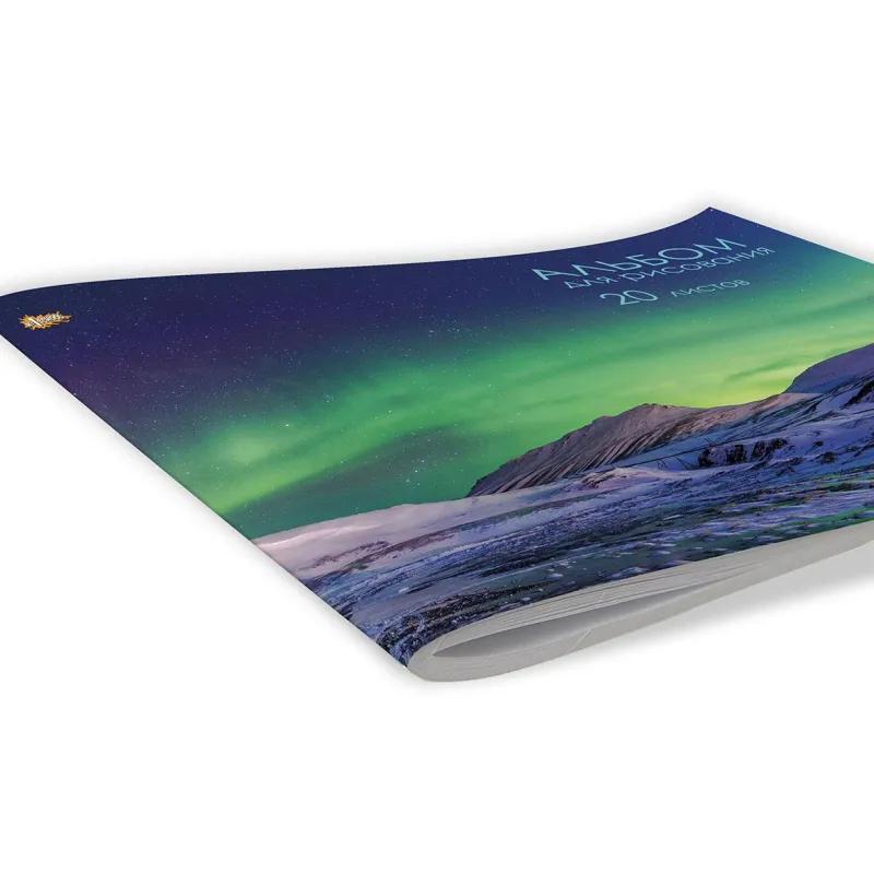 Альбом для рисования Комус Класс Природа 20 л. скрепка А4 ВД 4шт/уп