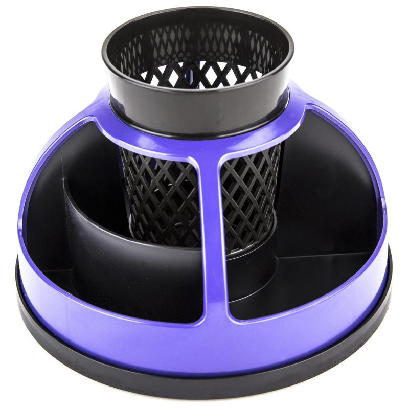 Подставка-органайзер д/канц.мелочей Attache вращ-ся 5 отделнгий фиолет/черн