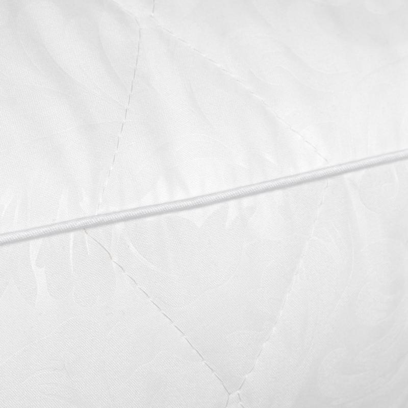 Подушка Luscan 50х70 см стеганная микрофибра/лебяжий пух, с цветным кантом