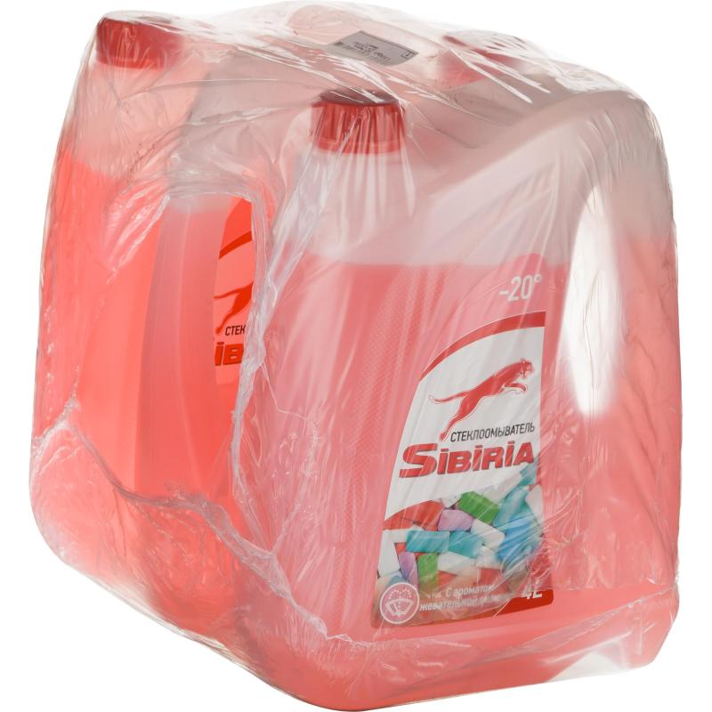 Жидкость незамерзающая SIBIRIA -20 Бабл Гам 4 л 3 штуки/упаковка