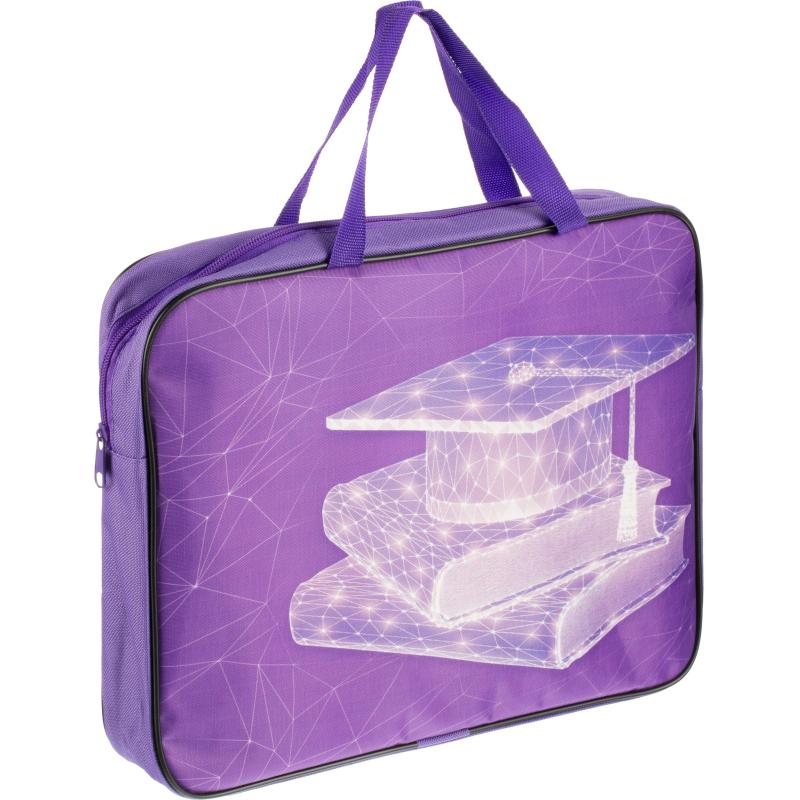 Папка школьника А4 с ручками + твердое дно,ШИРОКАЯ,ткань ПШ-11, ЗНАНИЯ 2024