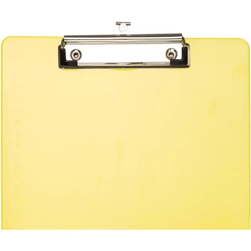 Папка-планшет Attache А4, жесткий пластик 2мм, прозрачный желтый