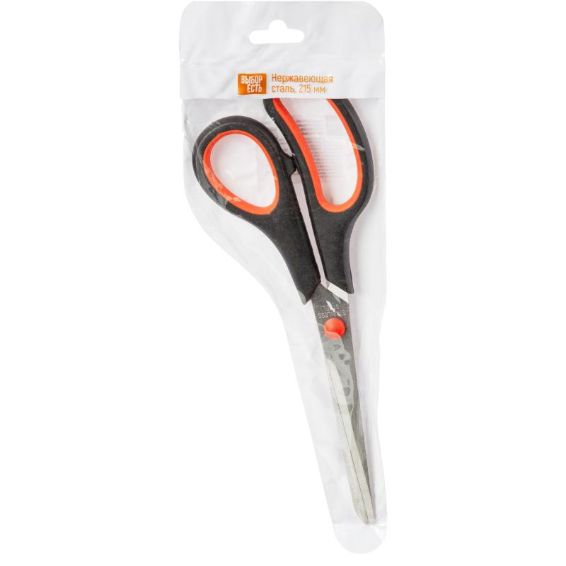 Ножницы Выбор есть 215 мм с пласт. прорезин. ручками, цвет крс/черн