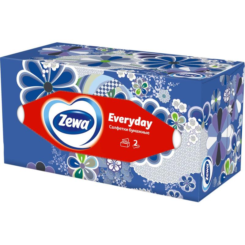Салфетки косметические ZEWA Everyday 2-сл 250шт/уп 8679