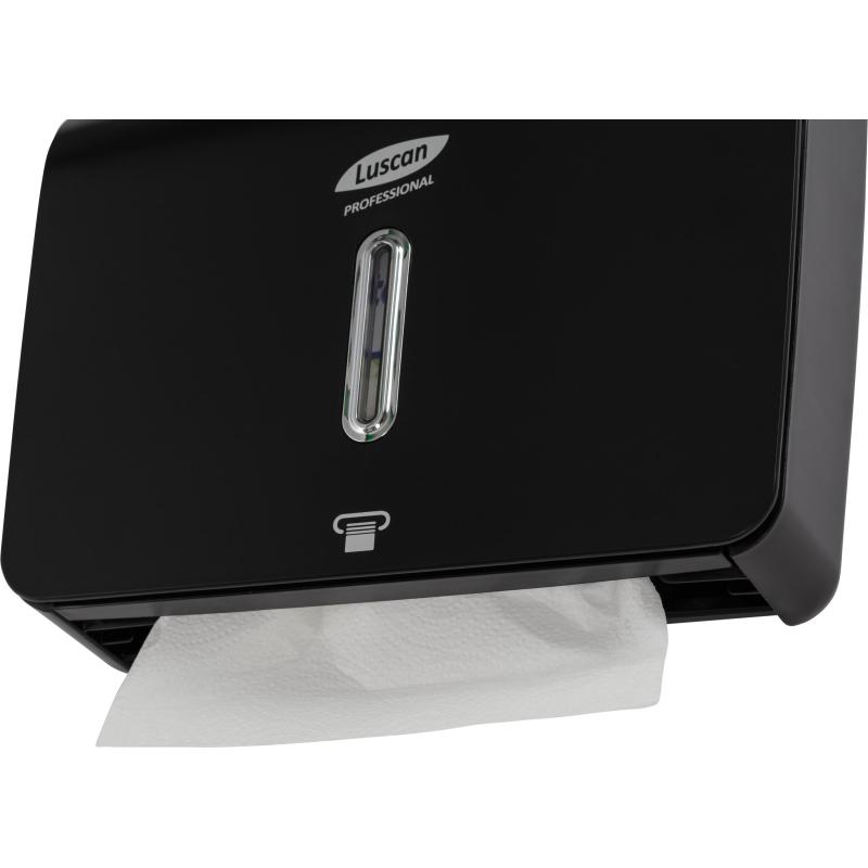 Диспенсер для полотенец лист Luscan Prof Etalon Z-слож черный 151060