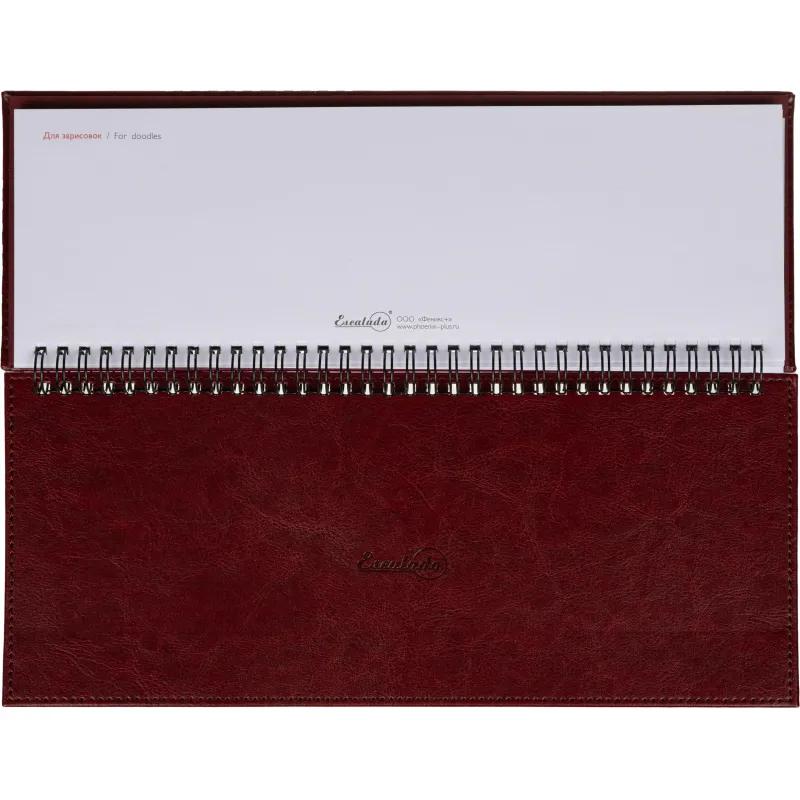 Планинг датированный 2026 ESCALADA 310x130мм, 64л, бордовый 70323