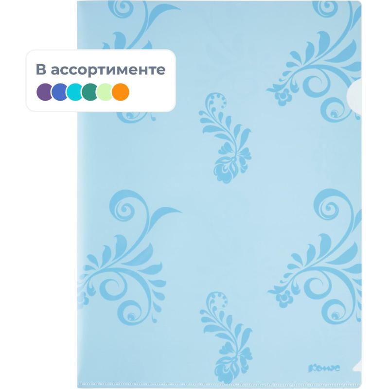 Папка уголок А4 Комус Русская серия Arctic&Mountain 200 мкм, 2шт/уп