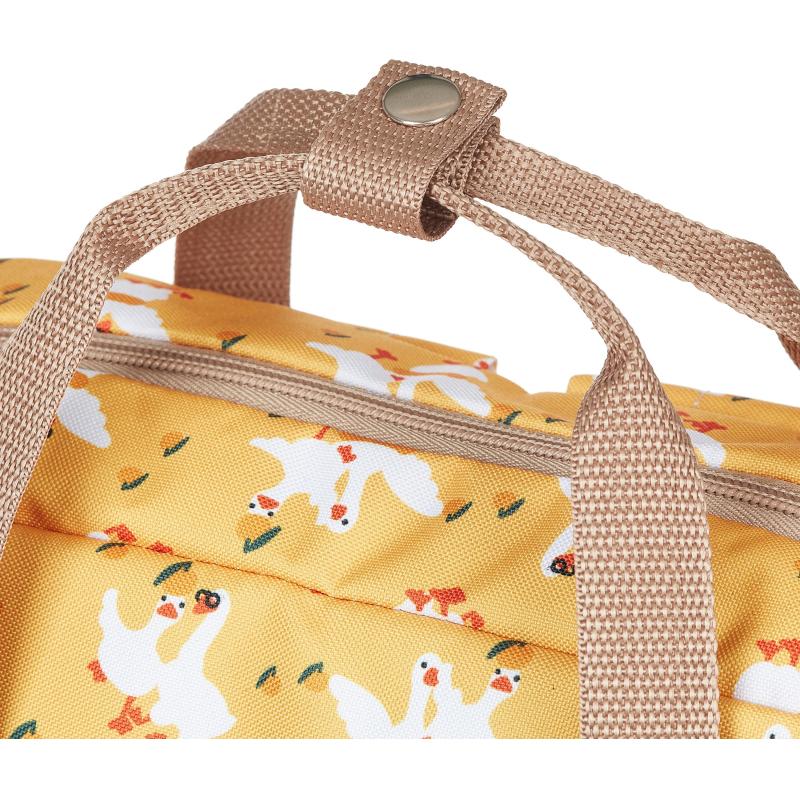 Рюкзак  Квадро Гуси,  желтый, 1 отд., 3 кармана,37х28х13