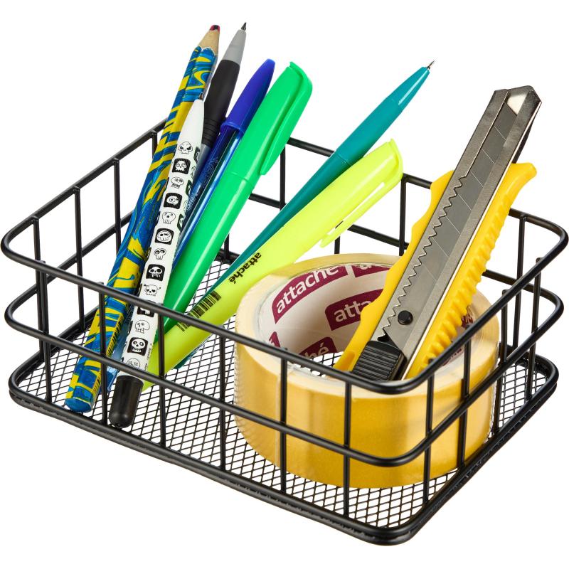 Подставка-органайзер  для канц. принадл. Attache чрн 17x12,5x6,5см мтл