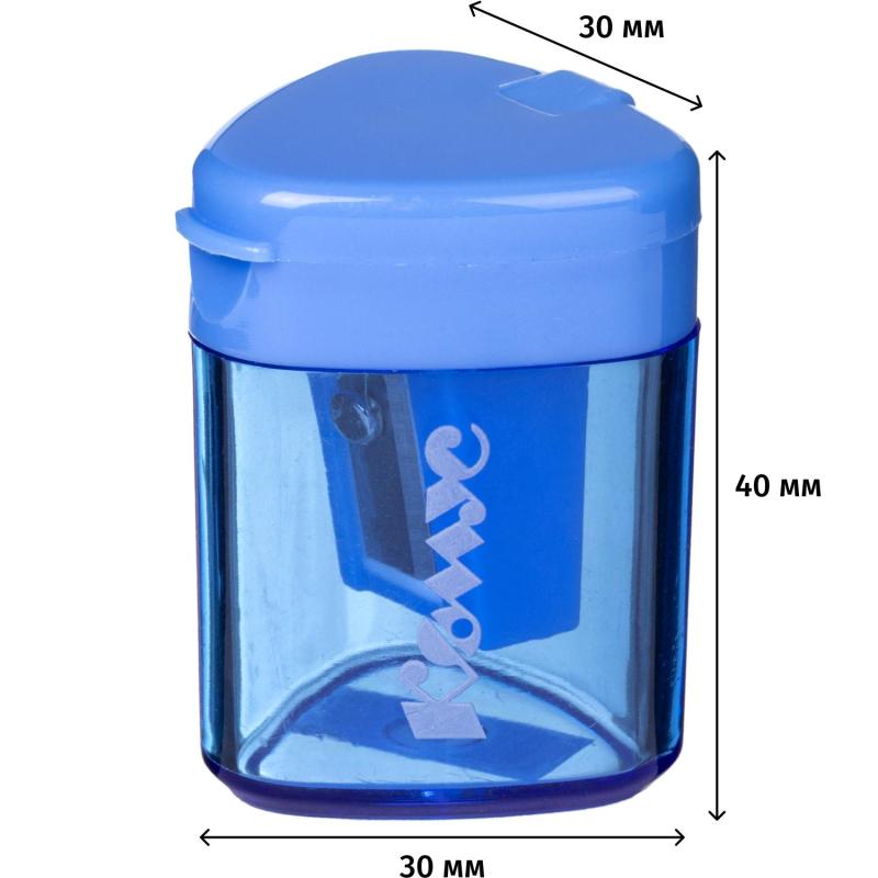 Точилка Комус Класс, 1 отверстие, с контейнером, в ассорт