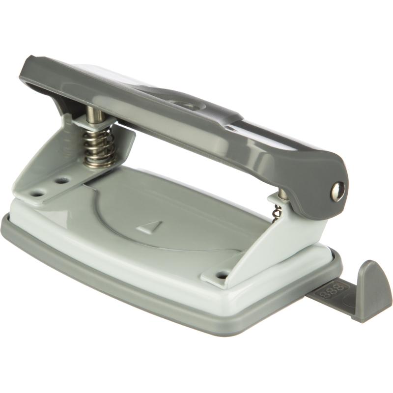 Дырокол Attache Smart до 15 листов, линейка, пластик, серый