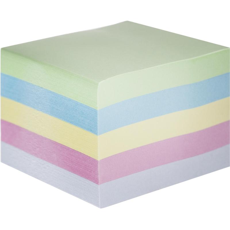Бумага для заметок с клеевым краем Economy  51x51 мм, 400 л, 5 цв в асс