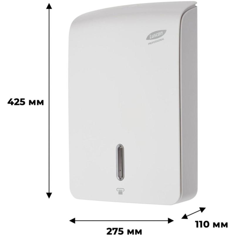 Диспенсер для полотенец лист Luscan Prof Etalon Z-слож maxi белый 151061