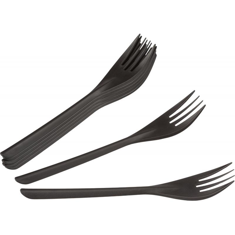 Вилка одноразовая столовая 173,5мм, черная, ПП,  50шт/уп(4032)