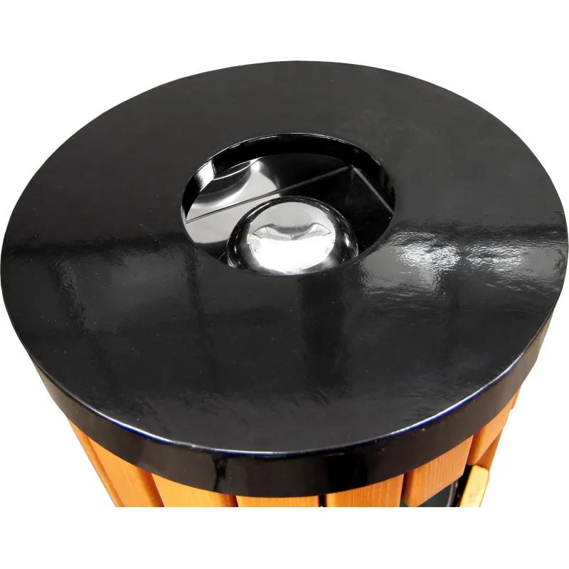 Урна-пепельница стальная Wood с деревянной обшивкой 410х1000мм объем 40л