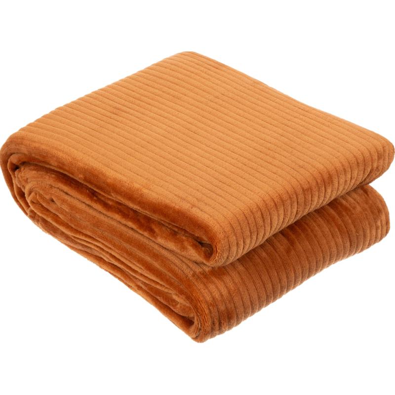 Плед микрофибра Luscan, фактура шоколадный 200х220