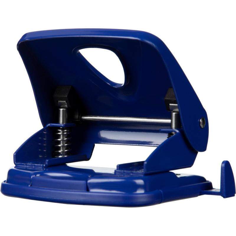 Дырокол Attache Symbol до 30 листов, линейка, металл, синий