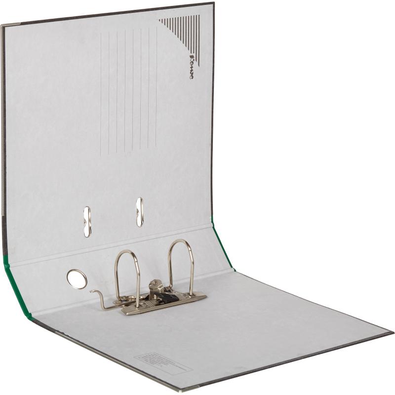 Папка-регистратор Комус мрамор.карт 75мм зел кореш ,бум/бум,карм.кор,мет.уг