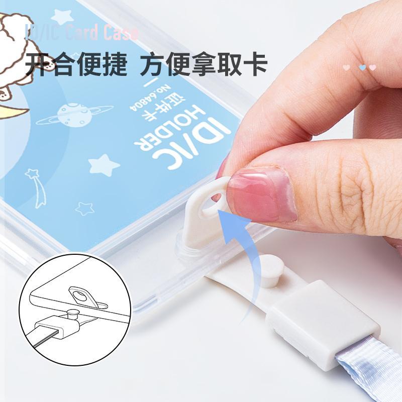 Бейдж Deli 64804 вертик.,на шнурке с клипом., вкладыш: 54x86мм, белый, 1 шт