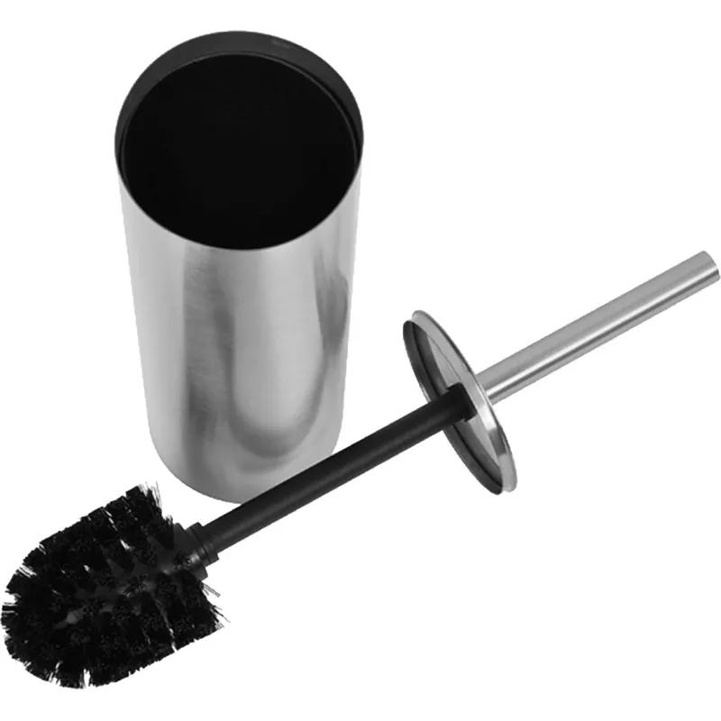 Ершик для унитаза Luscan закрытый с подст.,нержавеющ. сталь, серебристый