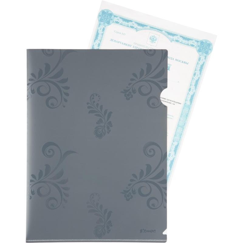 Папка уголок А4 Комус Русская серия Arctic&Mountain 200 мкм, 2шт/уп