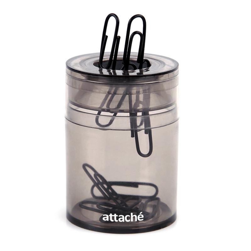 Скрепочница магнитная Attache, цвет графит