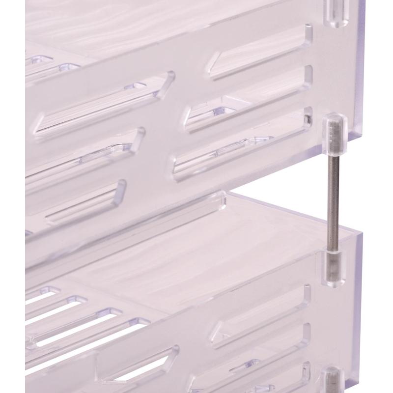 Лоток горизонтальный для бумаг Attache 2шт/наб на металл стерж прозрачный