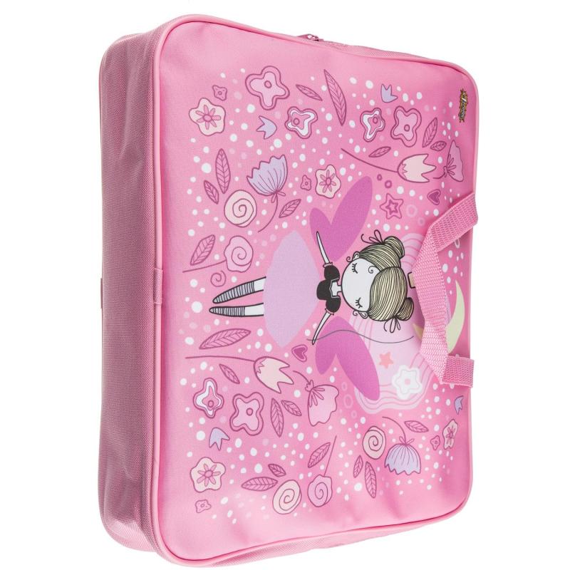Папка для тетрадей  Фея А4 на молнии с ручками,ткань,75мм,ПМД-4-20