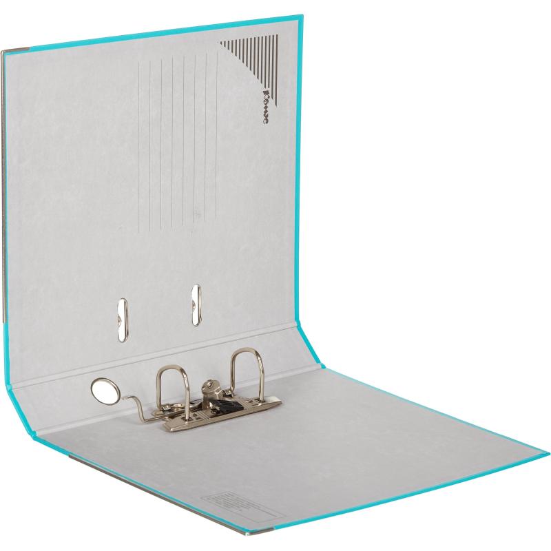 Папка-регистратор Комус Экономи 50мм бирюзовый тиффани,ПБП1,карм.кор,мет.уг